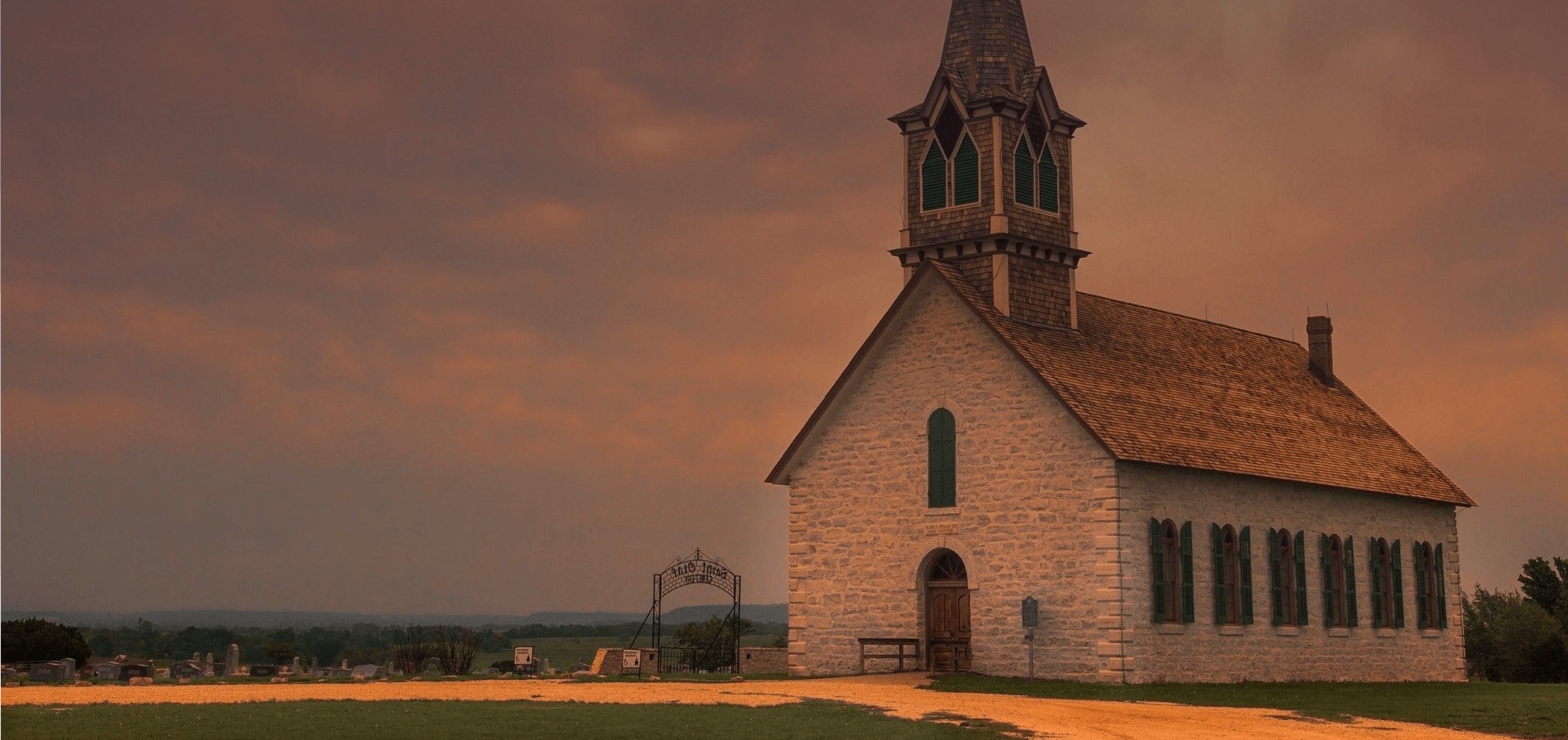 Church at sunset
